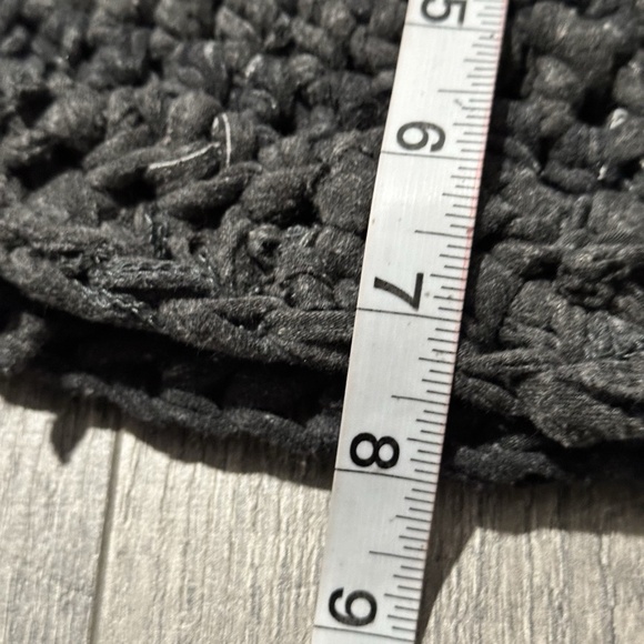 Crochet Knitted Hat Winter Fall grey small grunge cyber 2000s 100% recycled - Picture 7 of 8